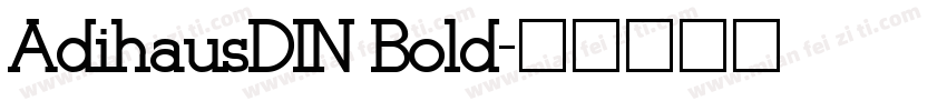 AdihausDIN Bold字体转换